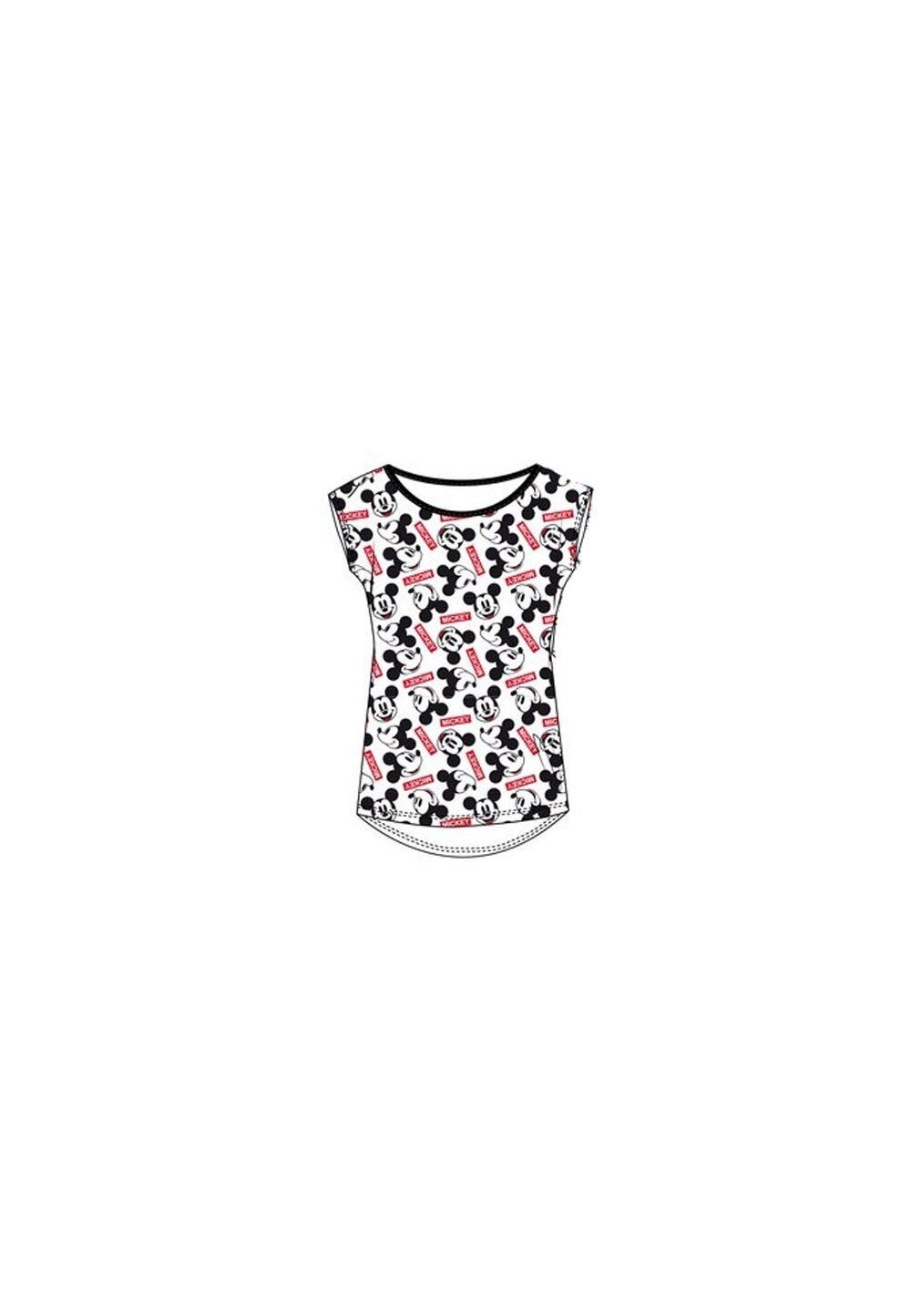 Tricou adulti, Mickey Mouse, asimetric, Alb