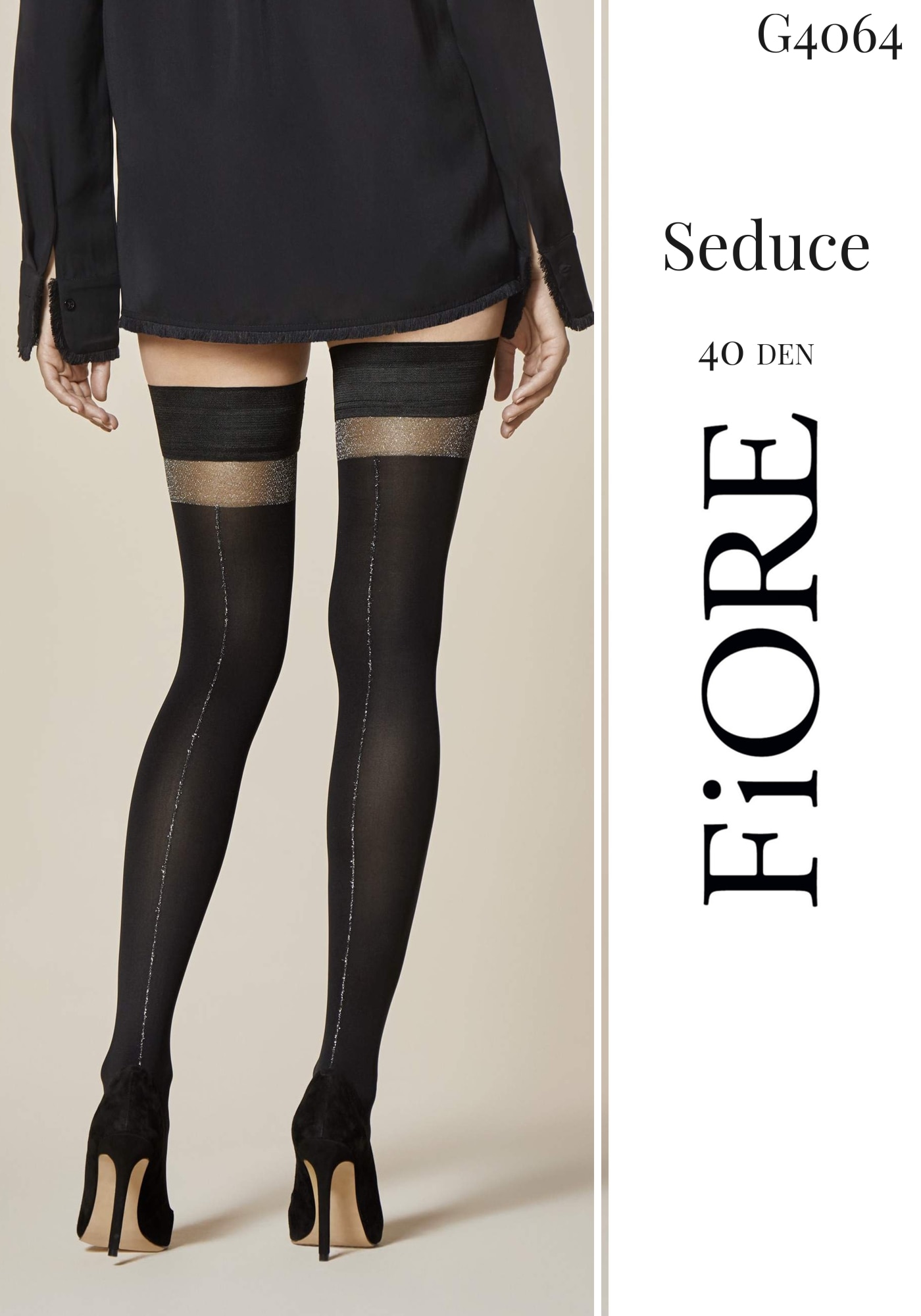 Ciorap FIORE Seduce 40 Den, Negru