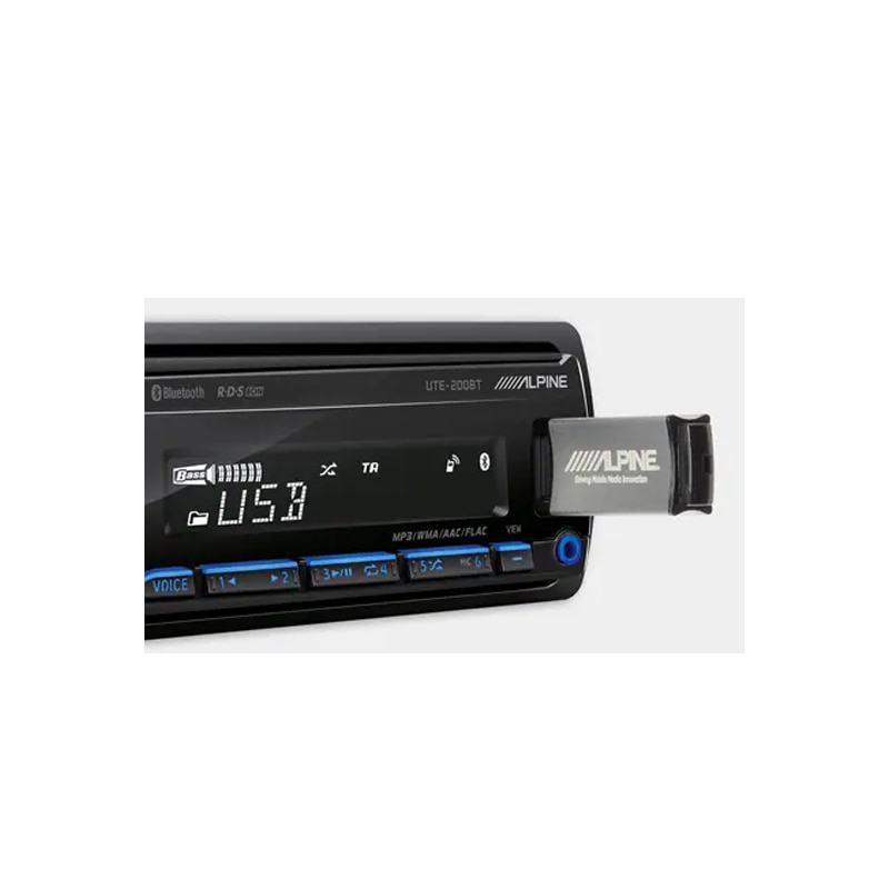 Player auto Alpine UTE-200BT, 4 X 50W, bluetooth, USB, AUX 
