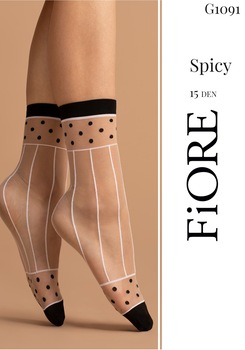 Sosete FIORE Spicy 15 Den, One Size, White Sosete FIORE Spicy 15 Den, One Size, White