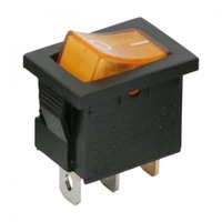 set 5 bucati intrerupator basculant 1 circuit 6a 250v off-on iluminare galbena imagen 40_0_
0