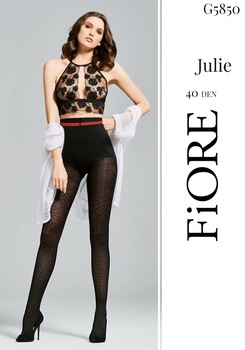 Ciorap FIORE Julie 40 Den, Negru/Rosu Ciorap FIORE Julie 40 Den, Negru/Rosu