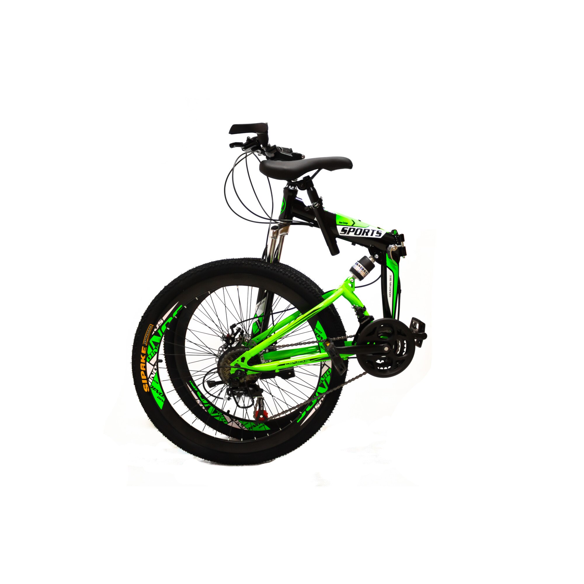 Велосипед, DINOS, SportCompact 26", Сгъваем, Черно/Зелен - eMAG.bg