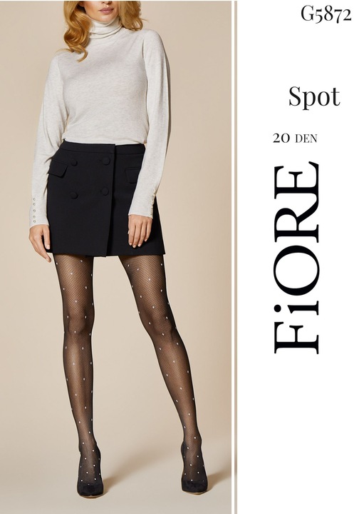 Ciorap FIORE Spot 20 Den, Negru