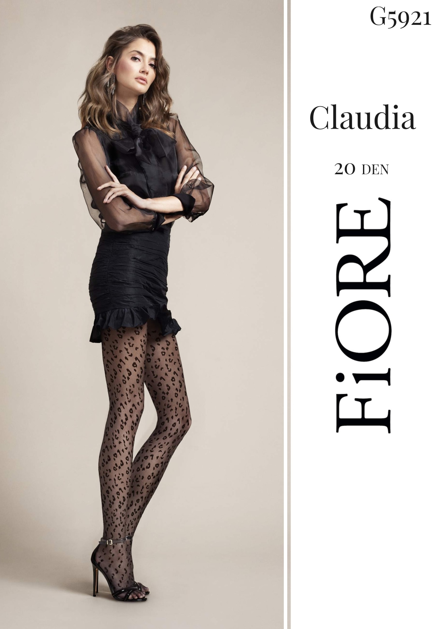 Ciorap FIORE Claudia 20 Den, Negru