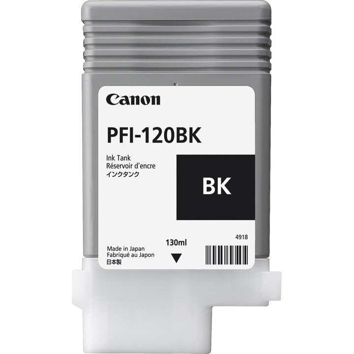 Cartus cerneala Canon PFI-120 Black 130ml pentru TM-200, TM-300