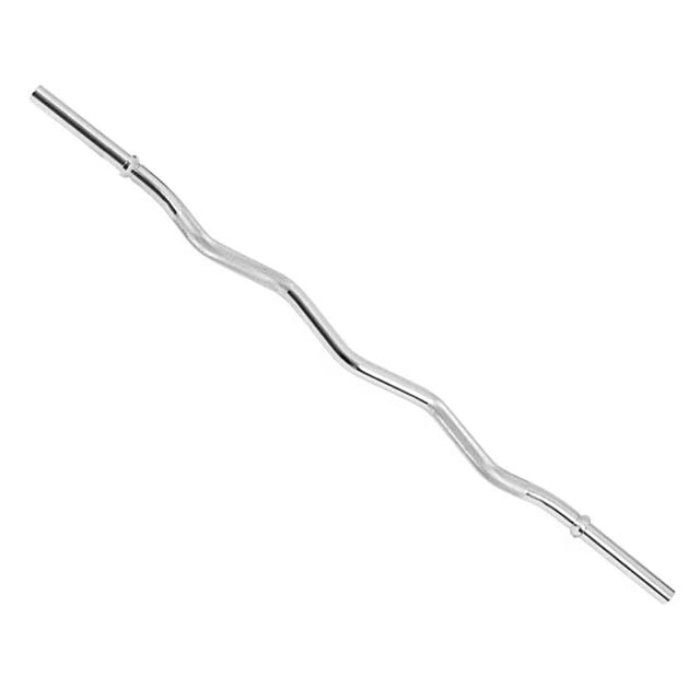 Bara ondulata tip haltera LiveUp, Otel, 120cm, Sarcina maxima 150 kg, Compatibila cu F25/F28, Argintiu