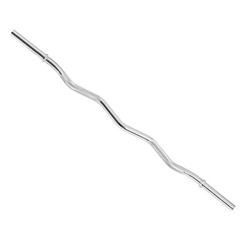 Bara ondulata tip haltera LiveUp, Otel, 120cm, Sarcina maxima 150 kg, Compatibila cu F25/F28, Argintiu Bara ondulata tip haltera LiveUp, Otel, 120cm, Sarcina maxima 150 kg, Compatibila cu F25/F28, Argintiu