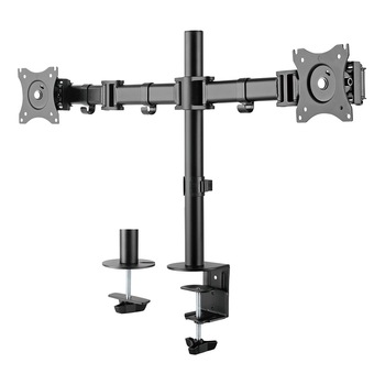 Suport birou 2 monitoare DELTACO 13''-27'', VESA 75x75 / 100x100, negru Suport birou 2 monitoare DELTACO 13''-27'', VESA 75x75 / 100x100, negru