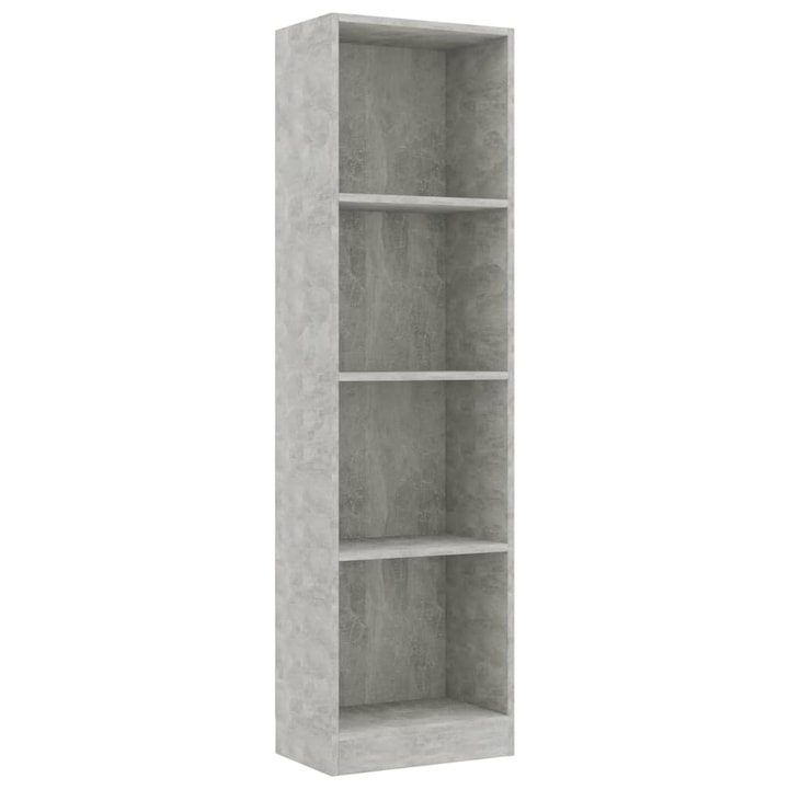 vidaXL 4-szintes betonszürke forgácslap könyvszekrény / polc 40 x 24 x 142 cm