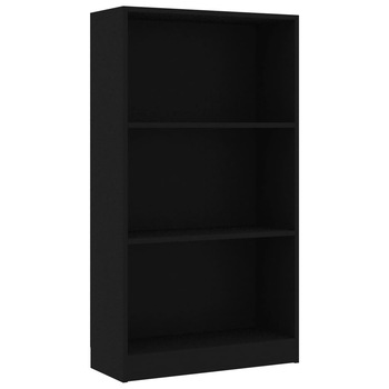 Biblioteca vidaXL, PAL, 60 x 24 x 108 cm, Negru Biblioteca vidaXL, PAL, 60 x 24 x 108 cm, Negru