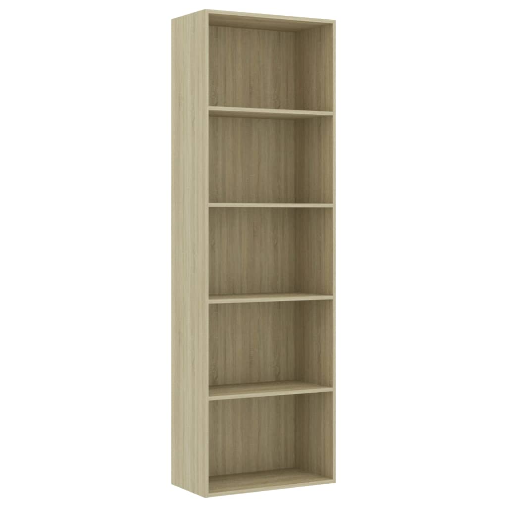 Biblioteca vidaXL, PAL/Stejar Sonoma, 60 x 30 x 189 cm, Maro