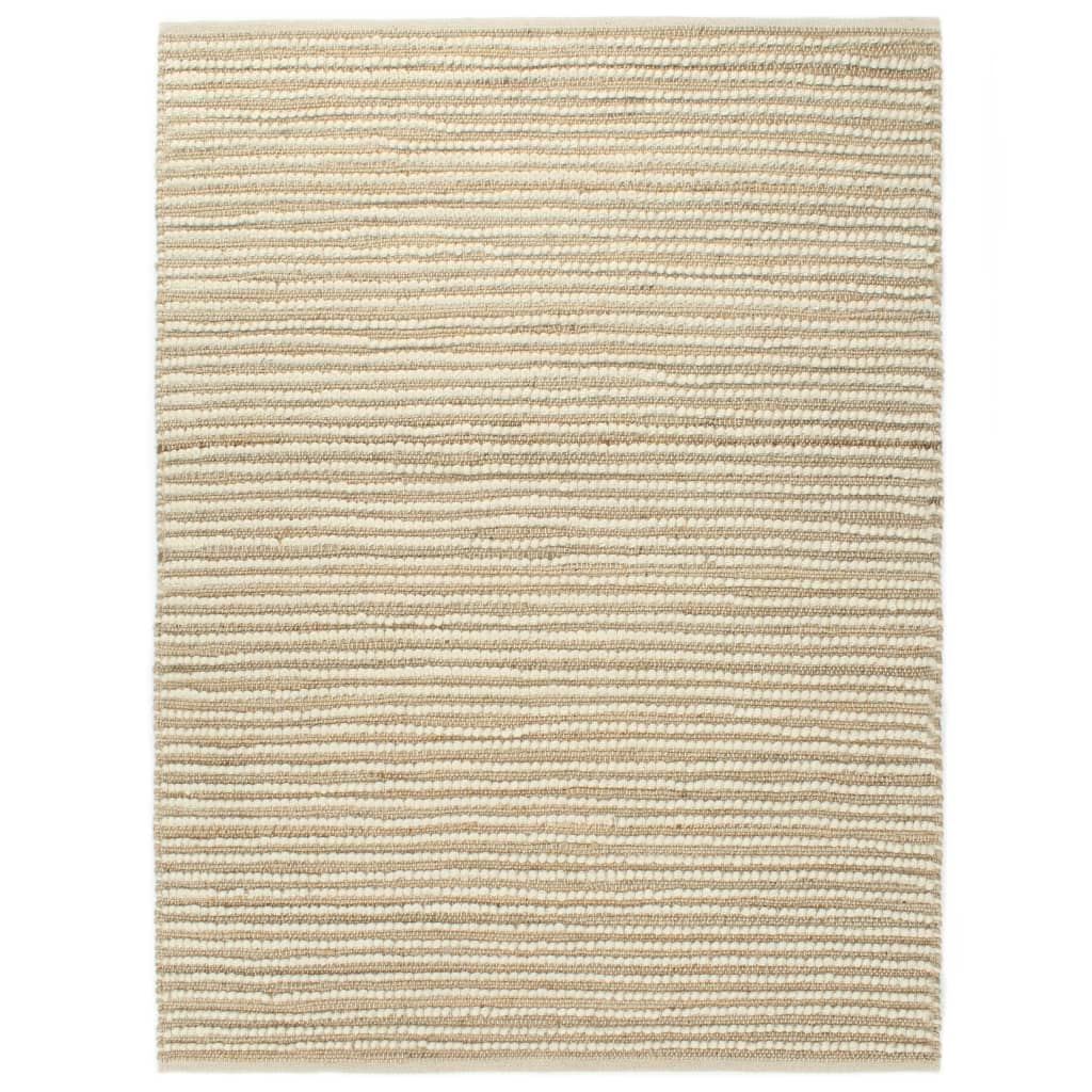 Rise concept fill in Covor din lana si canepa, 160 x 230 cm, natural/alb 284363 - eMAG.ro
