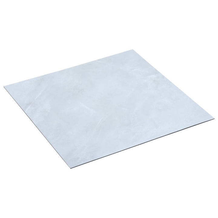Placi de pardoseala autoadezive vidaXL, alb marmura, 5,11 m² PVC, 14.1 kg