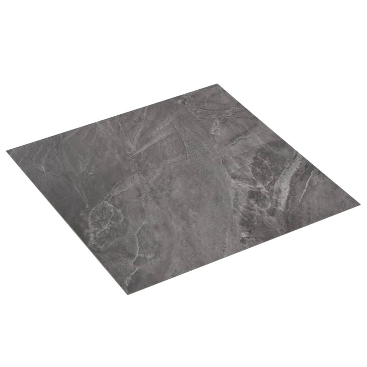 vidaXL fekete öntapadó PVC padló burkolólap mintával 5,11 m² 144874