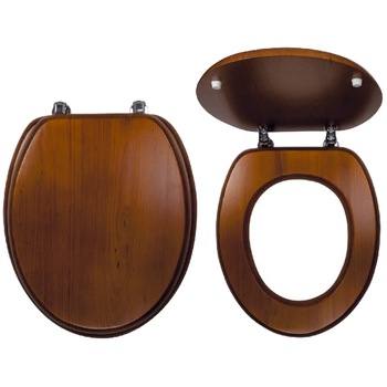 Capac WC Ferro DUB2, MDF, decor stejar, natur inchis, 43.5x37.2 cm Capac WC Ferro DUB2, MDF, decor stejar, natur inchis, 43.5x37.2 cm