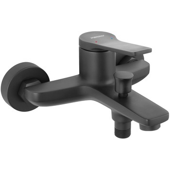 Baterie pentru cada/dus Ferro Stratos BSC1BL, aerator, cartus ceramic, Negru Baterie pentru cada/dus Ferro Stratos BSC1BL, aerator, cartus ceramic, Negru