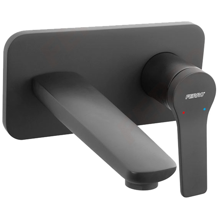 Смесител за вграждане Ferro Stratos BSC3PABL, За мивка, Аератор, Керамичен патрон, Черен