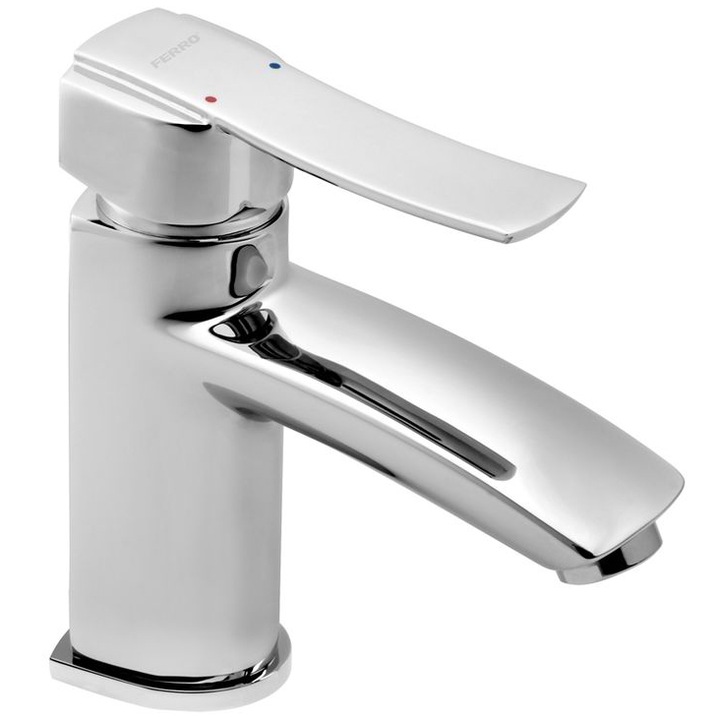 Ferro Veneto VerdeLine BVN2VL mosdókagyló csaptelep, szeleppel, kerámia patron, krómozott