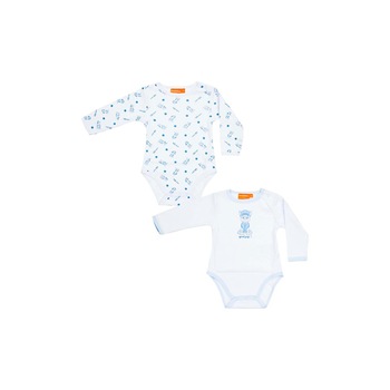 Set 2 body-uri, Disney, Paw Patrol, bumbac, alb Set 2 body-uri, Disney, Paw Patrol, bumbac, alb