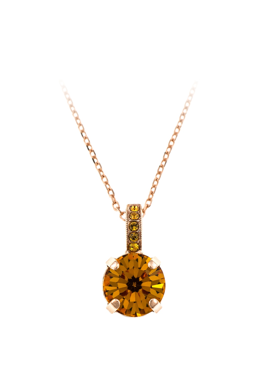 Roxannes - Mariana Jewellery, Colier cu placaj de aur rose de 24K si cristale Swarovsky, Auriu rose