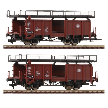 Set 2 vagoane transport auto, Fleischmann, plastic, multicolor, 522401 Set 2 vagoane transport auto, Fleischmann, plastic, multicolor, 522401