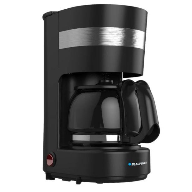 Cafetiera de filtru Blaupunkt CMD201, aparat de cafea cu plita de incalzire antiaderenta si filtru nylon reutilizabil, Negru, 0,65 l (4-6 cesti)