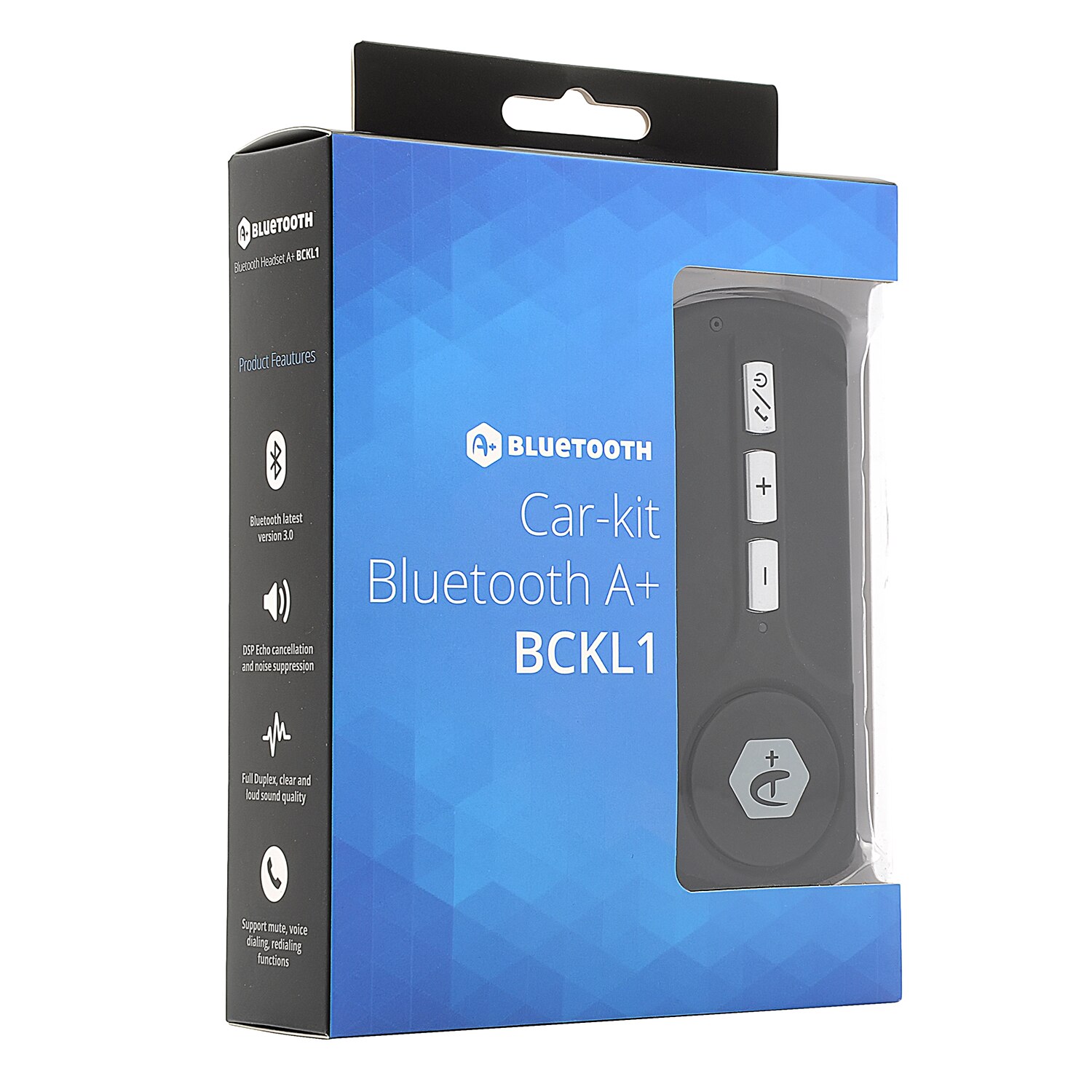 Car kit bluetooth A+ BCKL1, multipoint, Negru eMAG.ro