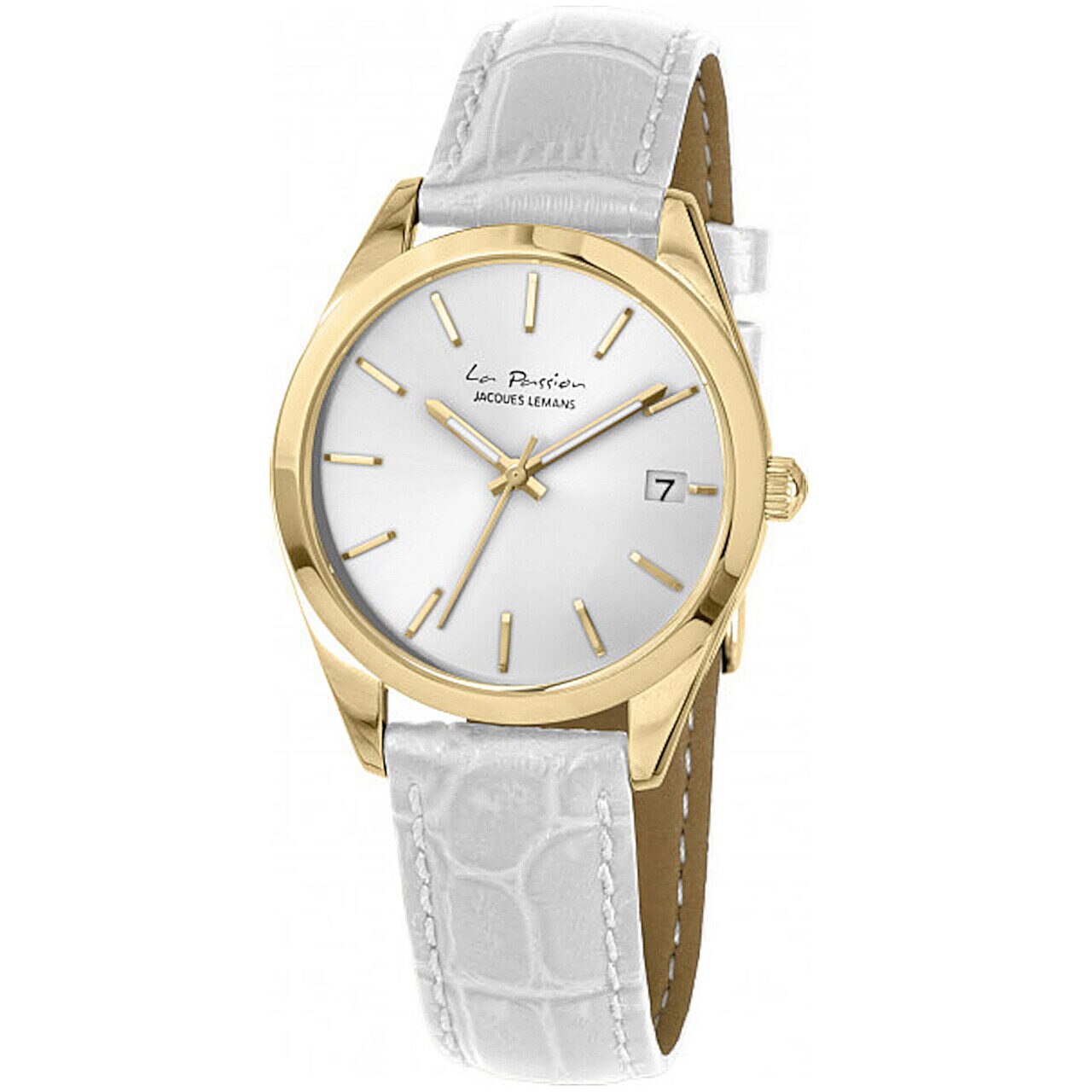 Ceas de dama Jacques Lemans LP-132D La Passion, 34mm, 10ATM, Auriu