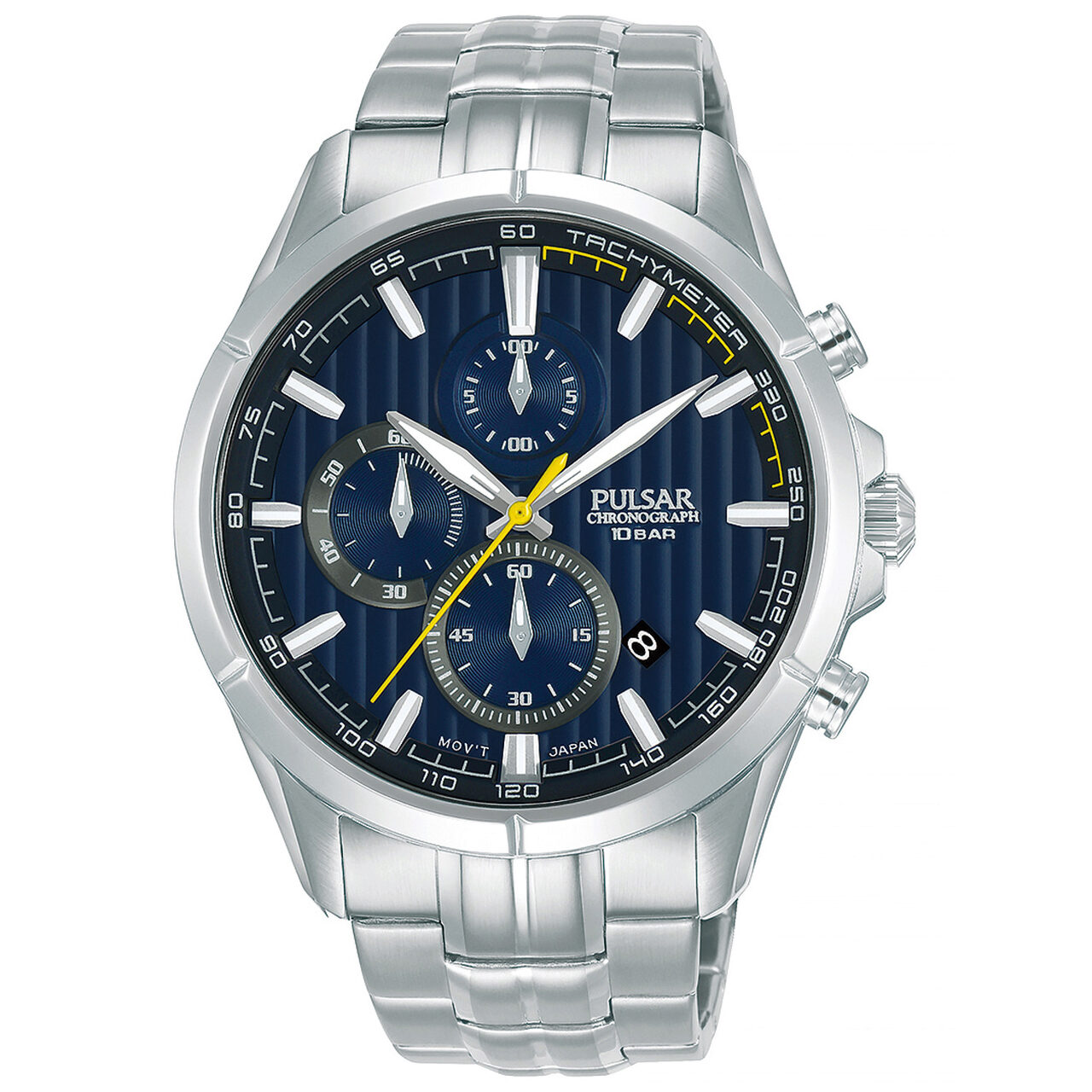 Ceas barbatesc Pulsar PM3157X1, 43mm, 10ATM, Argintiu