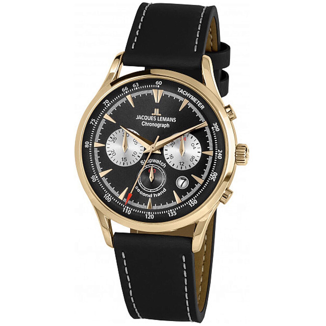 Ceas barbatesc Jacques Lemans 1-2068I Retro Classic, 41mm, 5ATM, Auriu