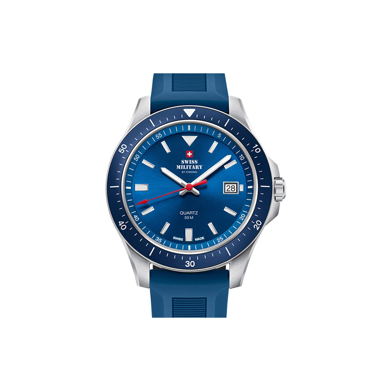 Ceas barbatesc Swiss Military SM34082.08, 42 mm, 5ATM, Argintiu