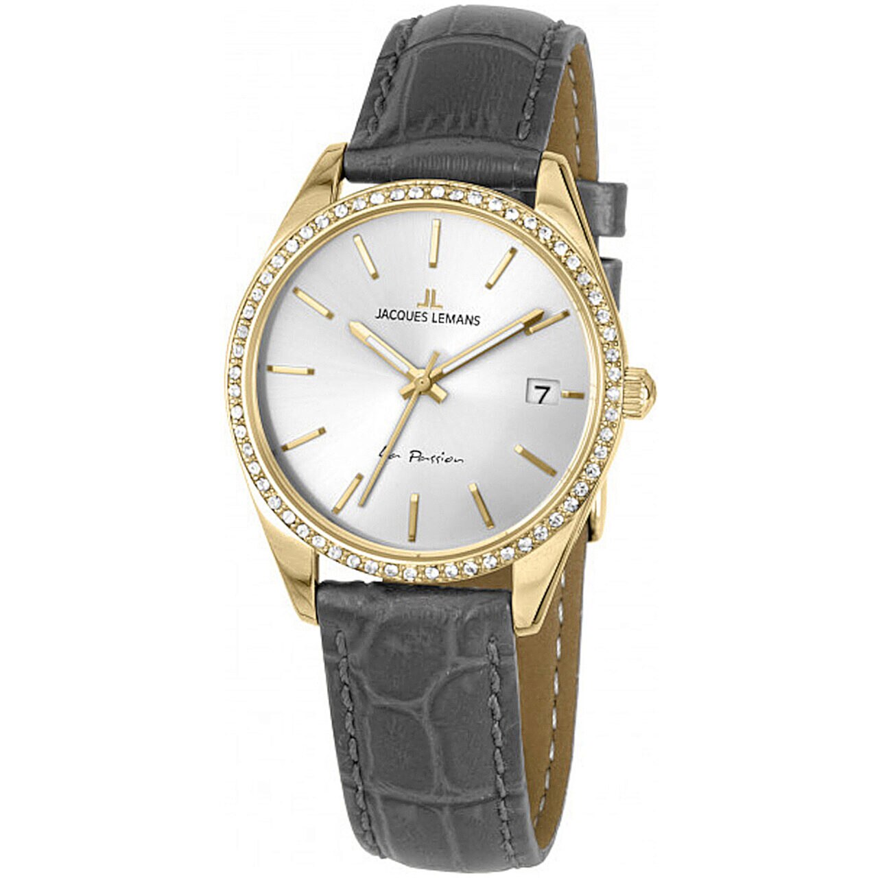 Ceas de dama Jacques Lemans 1-2085C La Passion, 30mm, 10ATM, Auriu