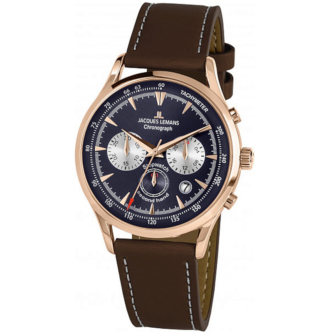 Ceas barbatesc Jacques Lemans 1-2068G Retro Classic, 41mm, 5ATM, Auriu
