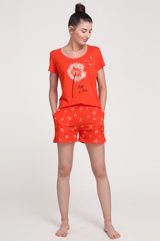 sofiaman pijama cu pantaloni scurti din amestec de modal camelia oranj mandarinaalb imagen 16_1_
0