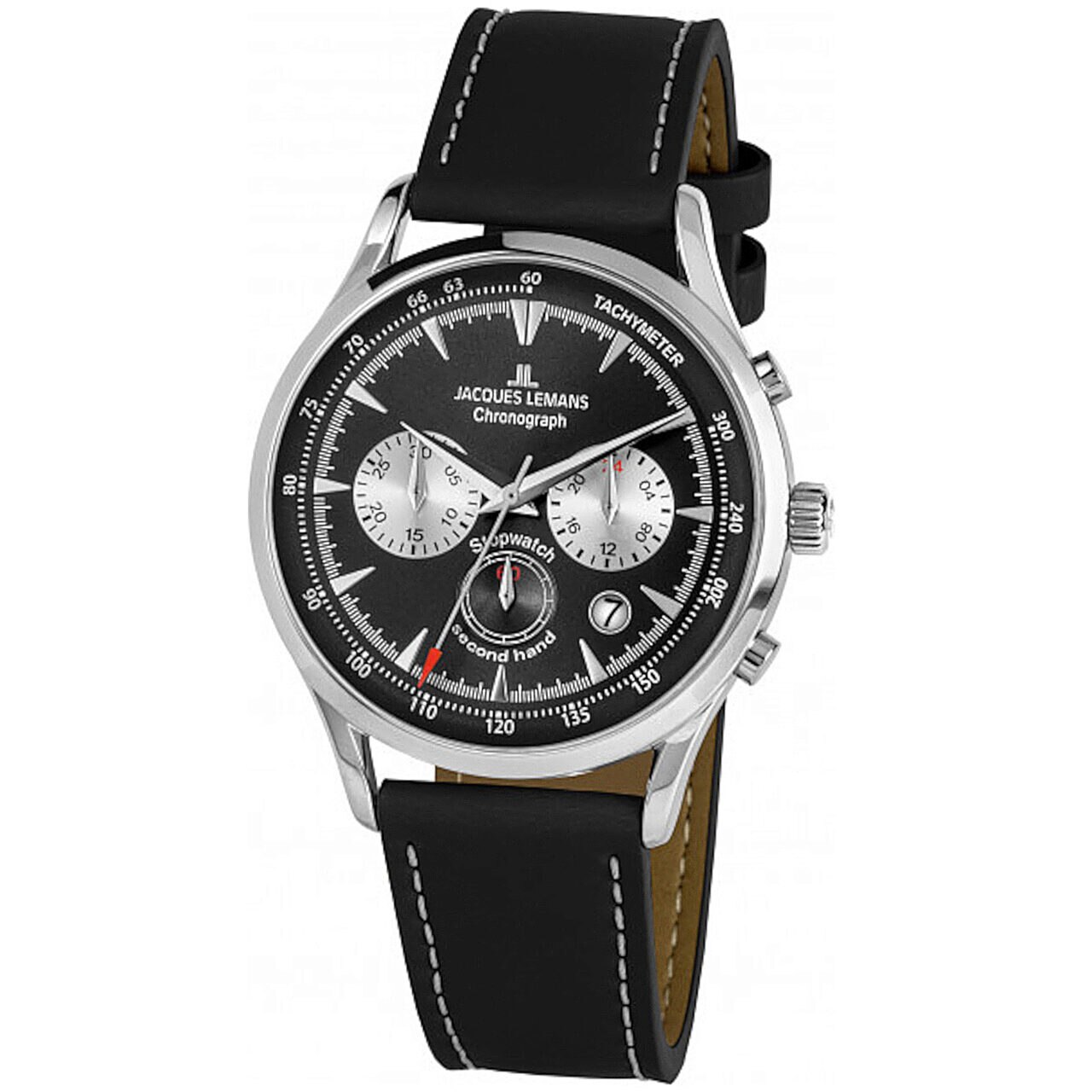 Ceas barbatesc Jacques Lemans 1-2068A Retro Classic, 41mm, 5ATM, Argintiu