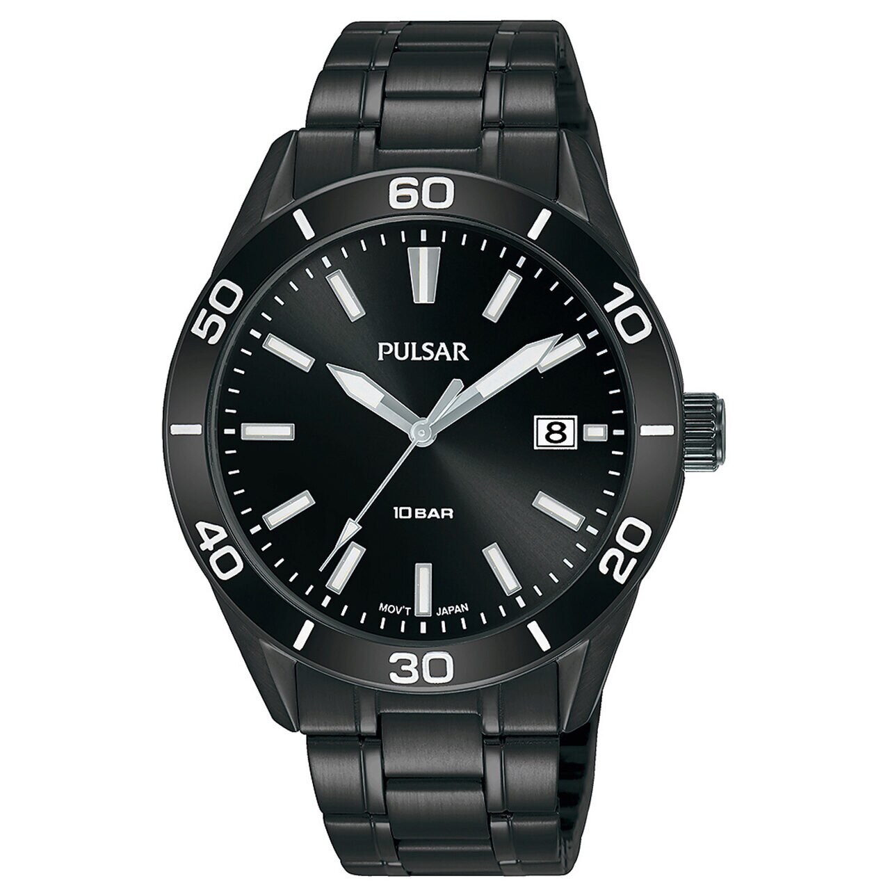 Ceas barbatesc Pulsar PS9649X1, 40mm, 10ATM, Negru