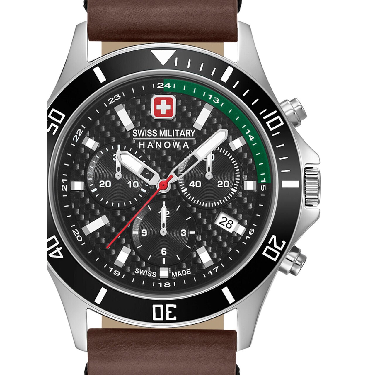 Ceas barbatesc Swiss Military Hanowa 06-4337.04.007.06 Flagship Racer 42 mm, 10ATM, Argintiu