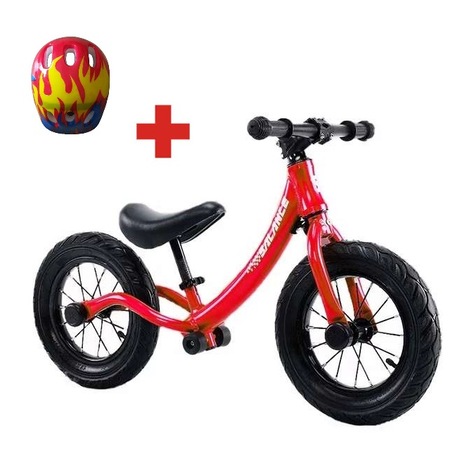 Алуминиево баланс колело SPulse Balance Premium, 12" аеро гуми , червен, 3.8 к+ Предпазна каска
