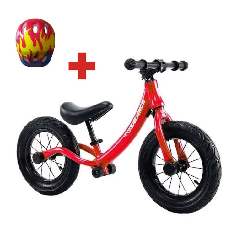 Алуминиево баланс колело SPulse Balance Premium, 12 аеро гуми , червен, 3.8 к+ Предпазна каска