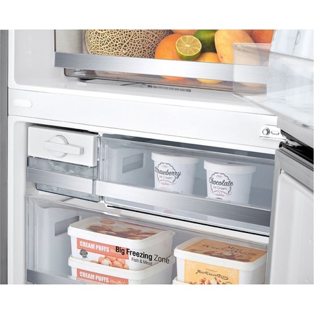 Combina frigorifica LG GBF569NSAZB, 451 l, NoFrost, Clasa A++, Doorcooling+, WiFi, Dozator apa, H 185 cm, Inox