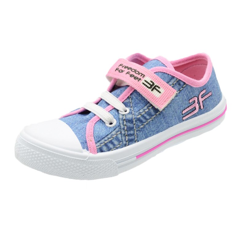 Tenisi din panza pentru fete 3F 3FP-15, Albastru