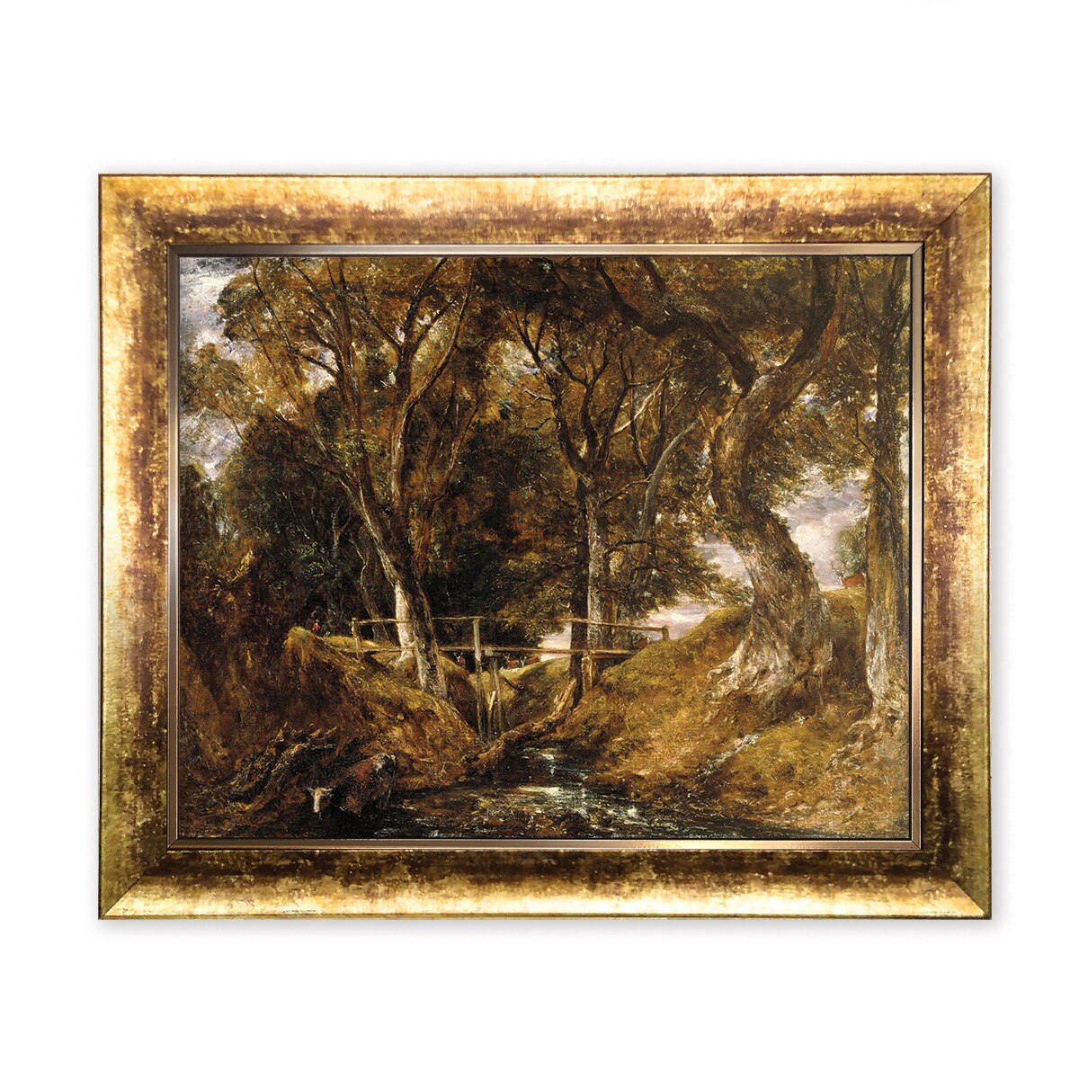Tablou Inramat - Constable - The Dell at Helmingham Park, Rama Auriu, 40 x 50 cm