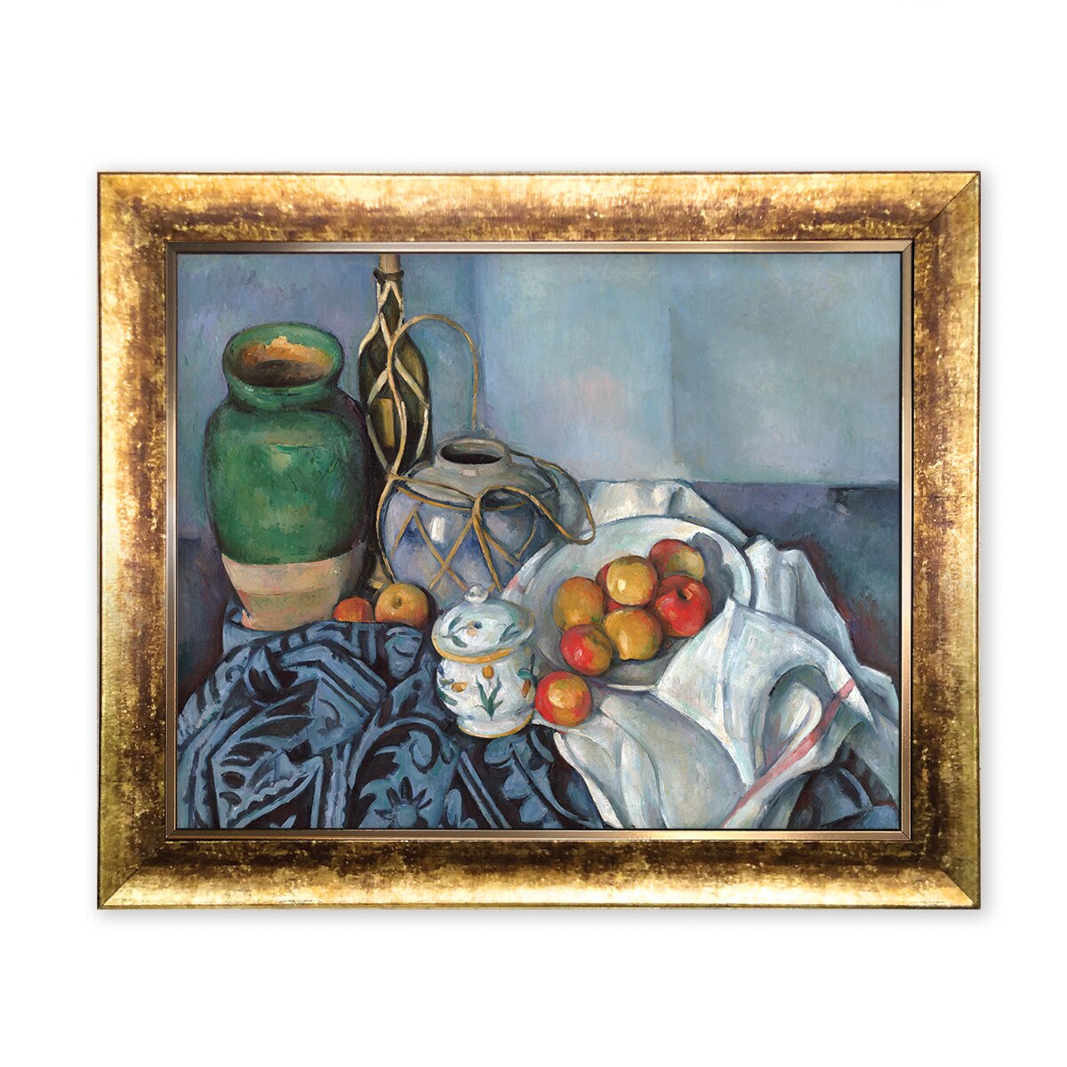 Tablou Inramat - Cezanne - Still life with apples 2, Rama Auriu, 40 x 50 cm