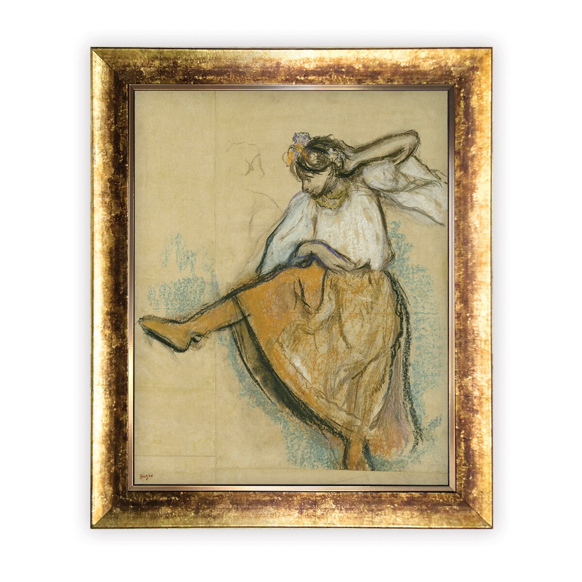 Tablou Inramat - Degas - The Russian Dancer, Rama Auriu, 40 x 50 cm