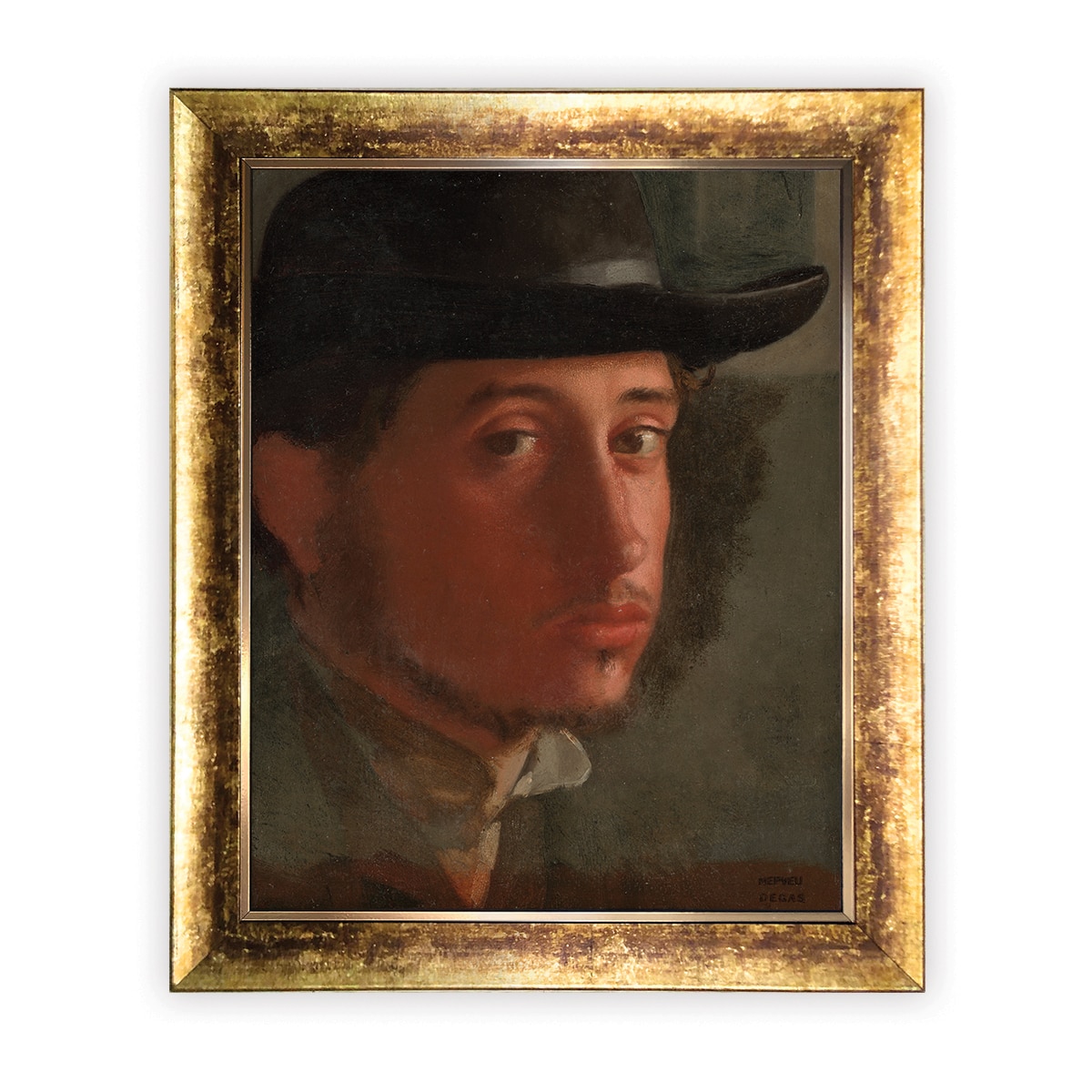 Tablou Inramat - Degas - Self-Portrait, Rama Auriu, 40 x 50 cm