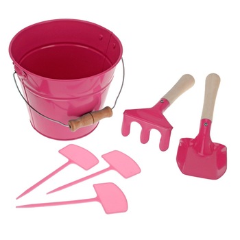 Set de gradina pentru copii, 6 piese, roz Set de gradina pentru copii, 6 piese, roz