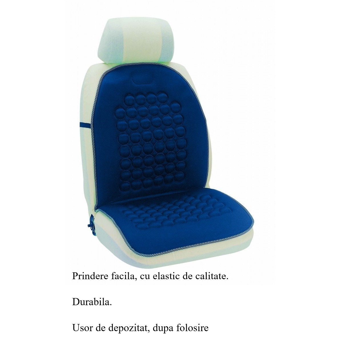 Thorny Baffle unused Husa scaun auto unversala, masaj cu magneti, de culoare albastra - eMAG.ro