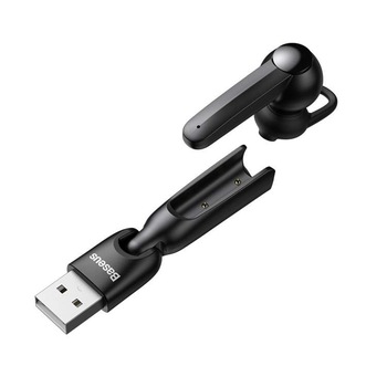 Casca Bluetooth Baseus, Bluetooth 4.2, Dock USB, Negru Casca Bluetooth Baseus, Bluetooth 4.2, Dock USB, Negru