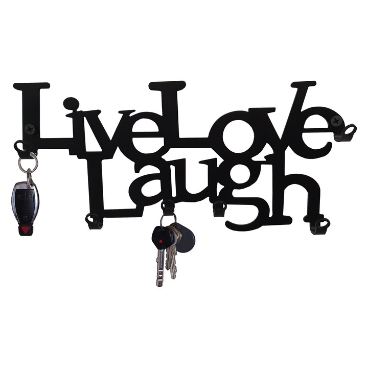 Suport chei Live Love Laugh 6 agatatoare